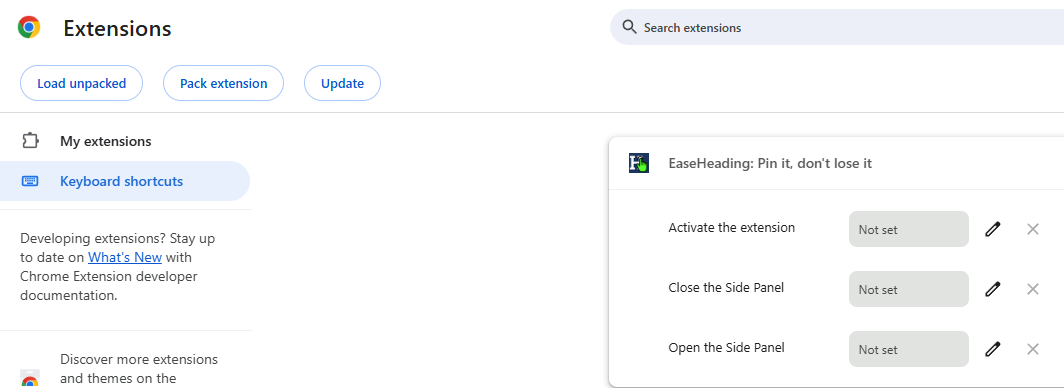 Activate the extension, and open the Side Panel